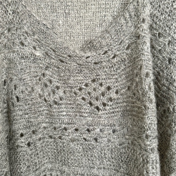 Simply Noelle Convertible Sweater Lightweight Open Knit Taupe Size M - Picture 7 of 16